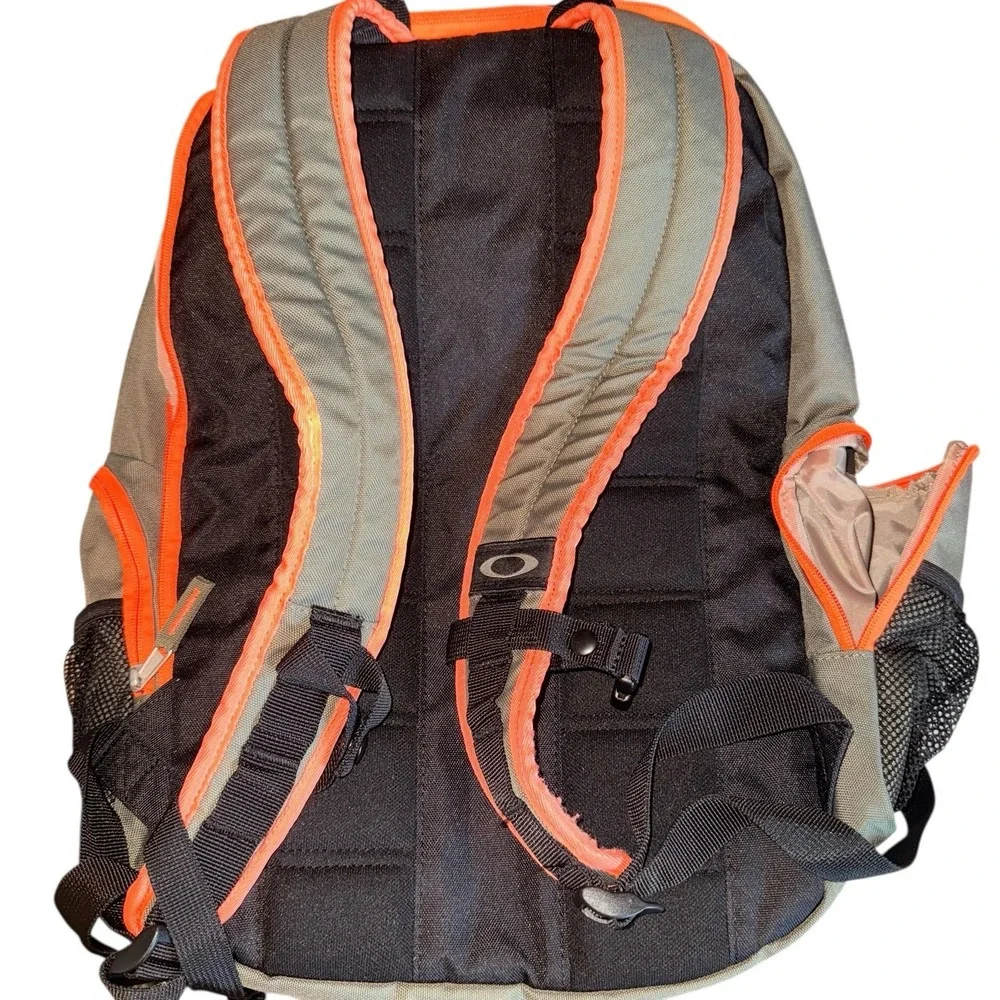 Oakley‎ Icon Utility Backpack Gray Orange Camo Y2K Tactical Skate Laptop Bag